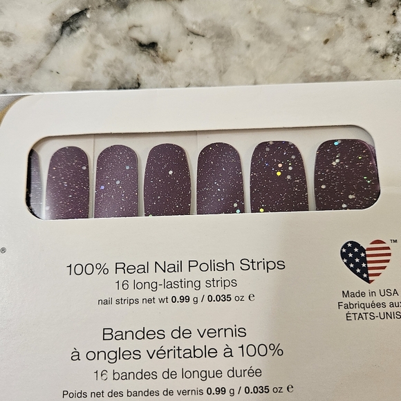 Color Street Nail Polish Strips - Bordeaux Glitz (Deep Purple With Glitter) - Picture 3 of 4